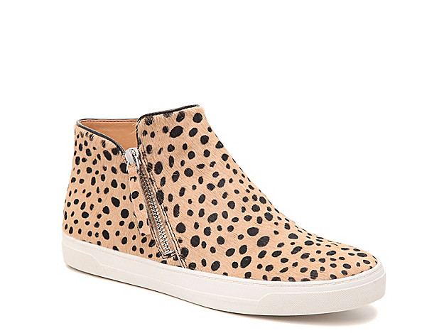 Crown Vintage Zia Mid-Top Sneaker - Women's - Tan/Black Cheetah Print Calf Hair | DSW