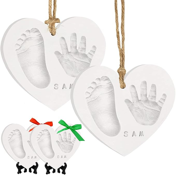 Baby Handprint Footprint Ornament Keepsake Kit - Newborn Imprint Ornament Kit for Baby Girl, Boy ... | Amazon (US)