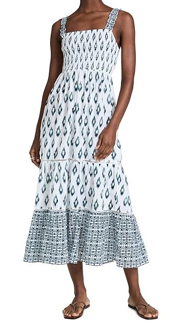 Smocked Printed Dress | Shopbop