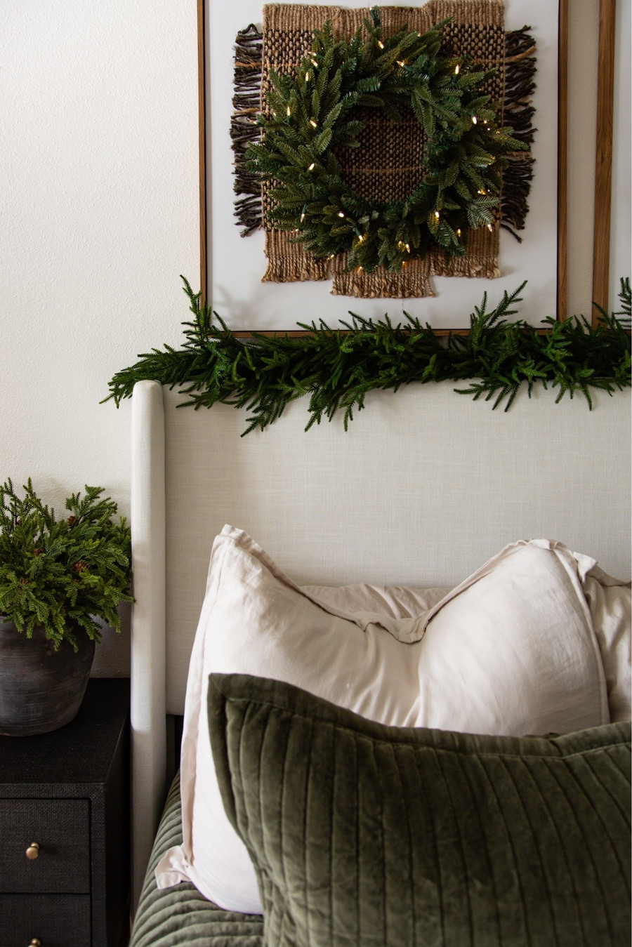 A little Christmas bedroom sneak peek!