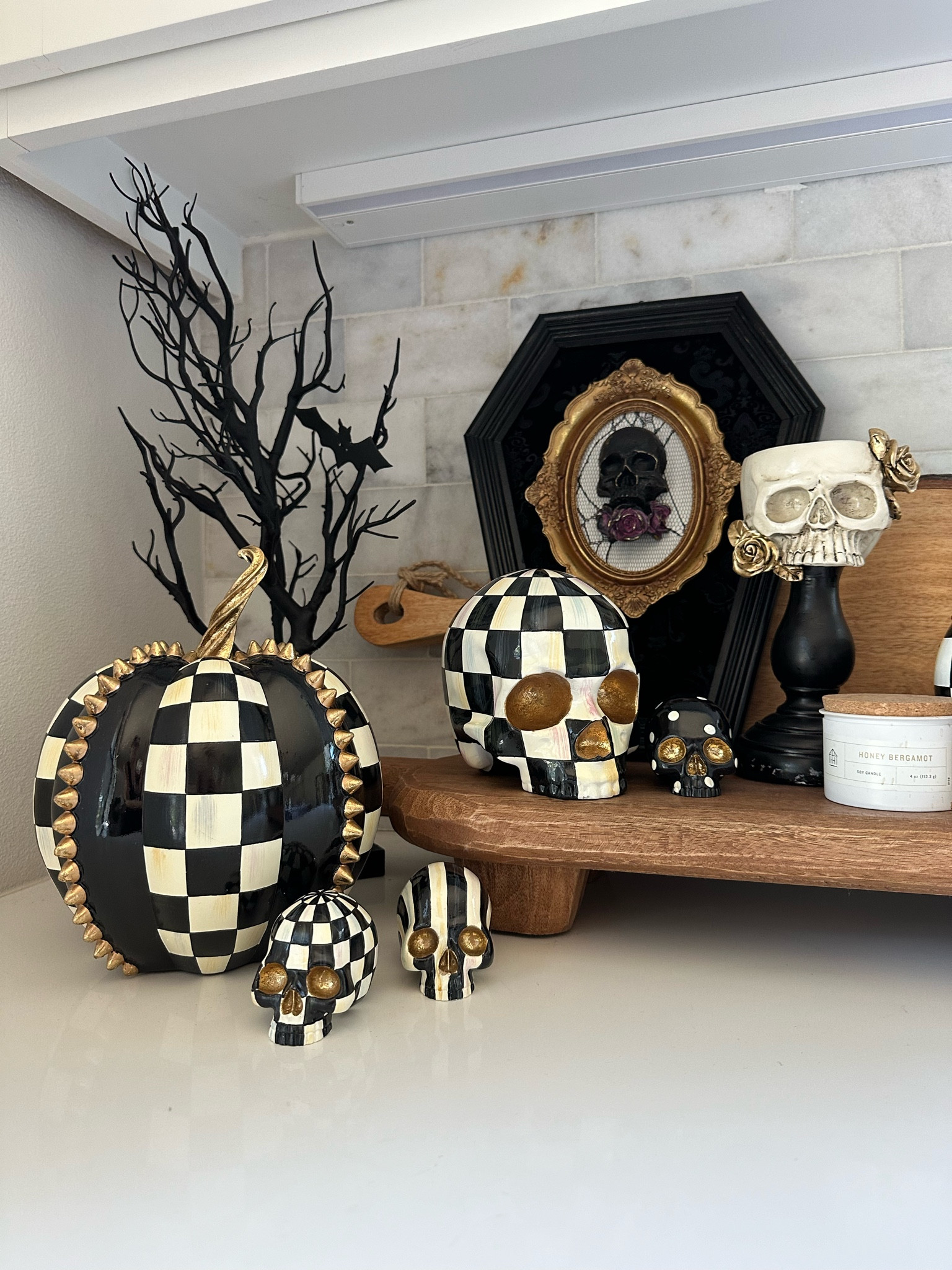 Halloween corner complete! Love these MacKenzie-Childs spiked pumpkins!! A ton of my other Halloween decor is 40% off too!

Halloween decor, fall decor, fall inspo, fall decorations, home decor 

#LTKHome #LTKSeasonal #LTKStyleTip