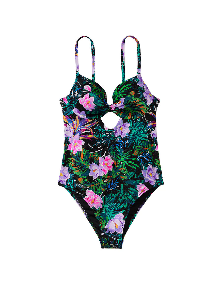 Twist-Front Removable Push-Up One-Piece Swimsuit | Victoria's Secret (US / CA )