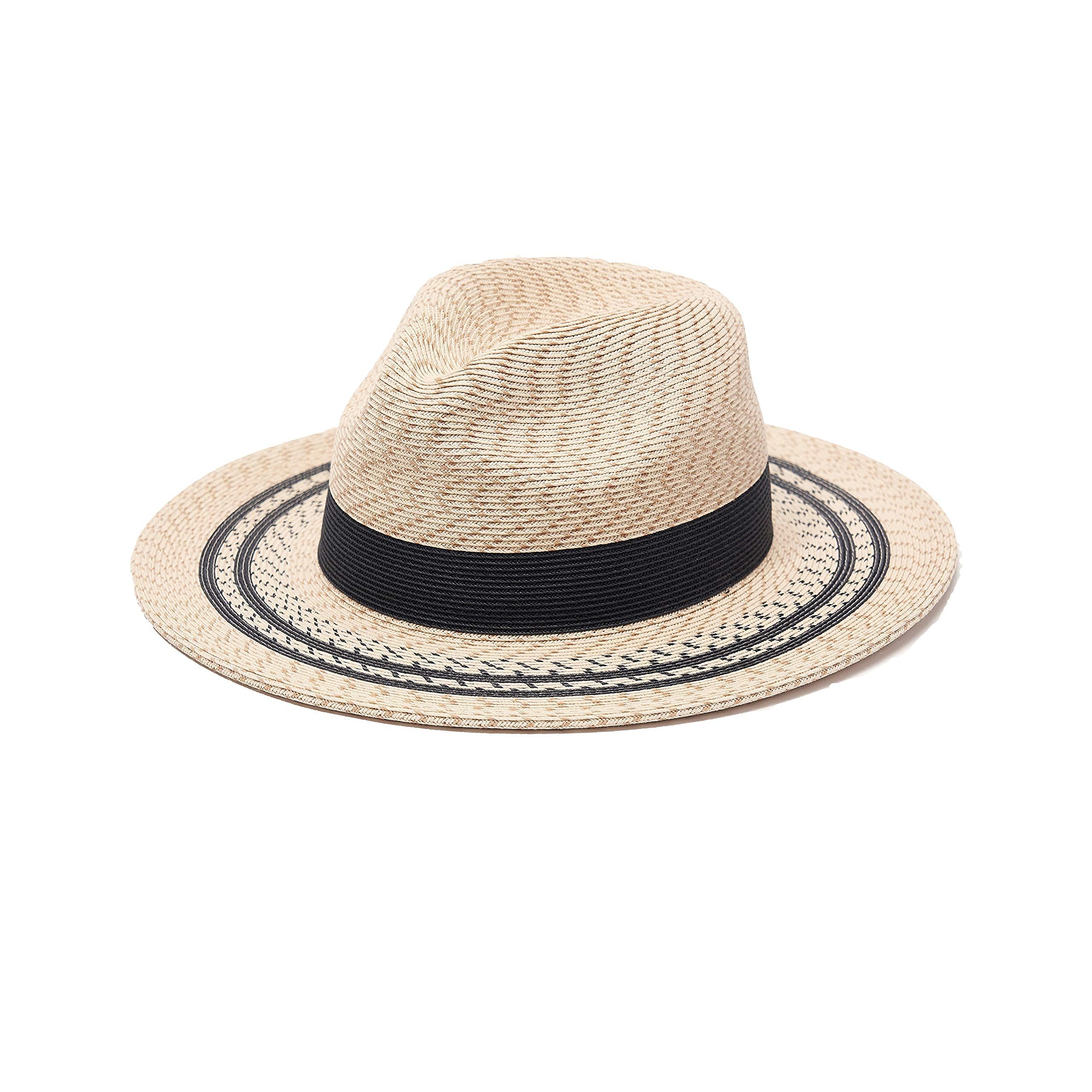 Pineapple&Star Sun Straw Fedora Beach Hat Fine Braid UPF50+ for Unisex | Amazon (US)