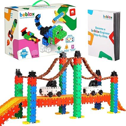 BEBLOX Building Blocks - Stem Building Toys for Kids 500 pcs Set - Educational Fun stem Toy - Bir... | Amazon (US)