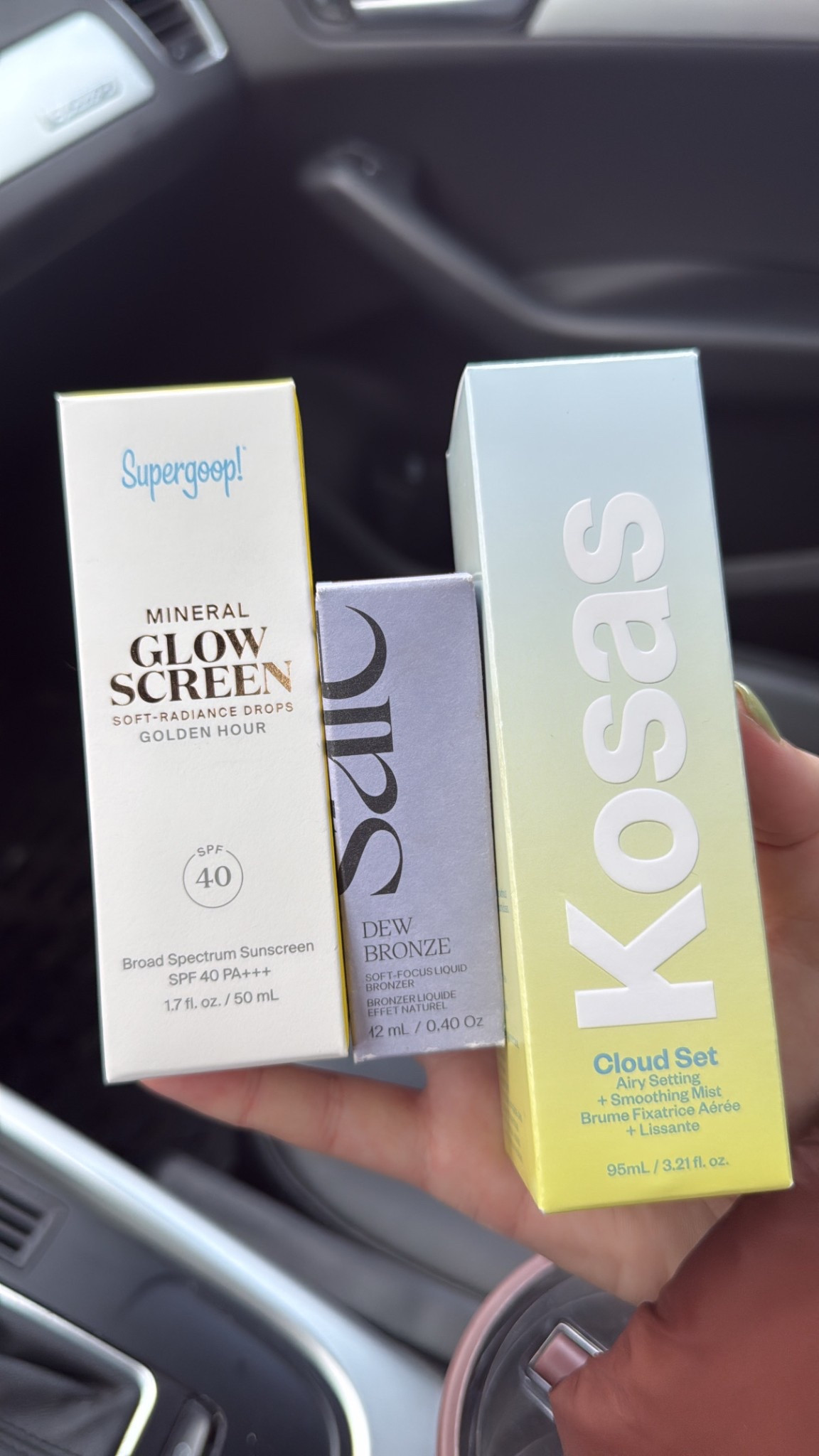 Recent non-toxic Sephora haul! Shade: Golden Hour for the Supergoop drops & Shade: Sand for the Saie liquid bronzer 