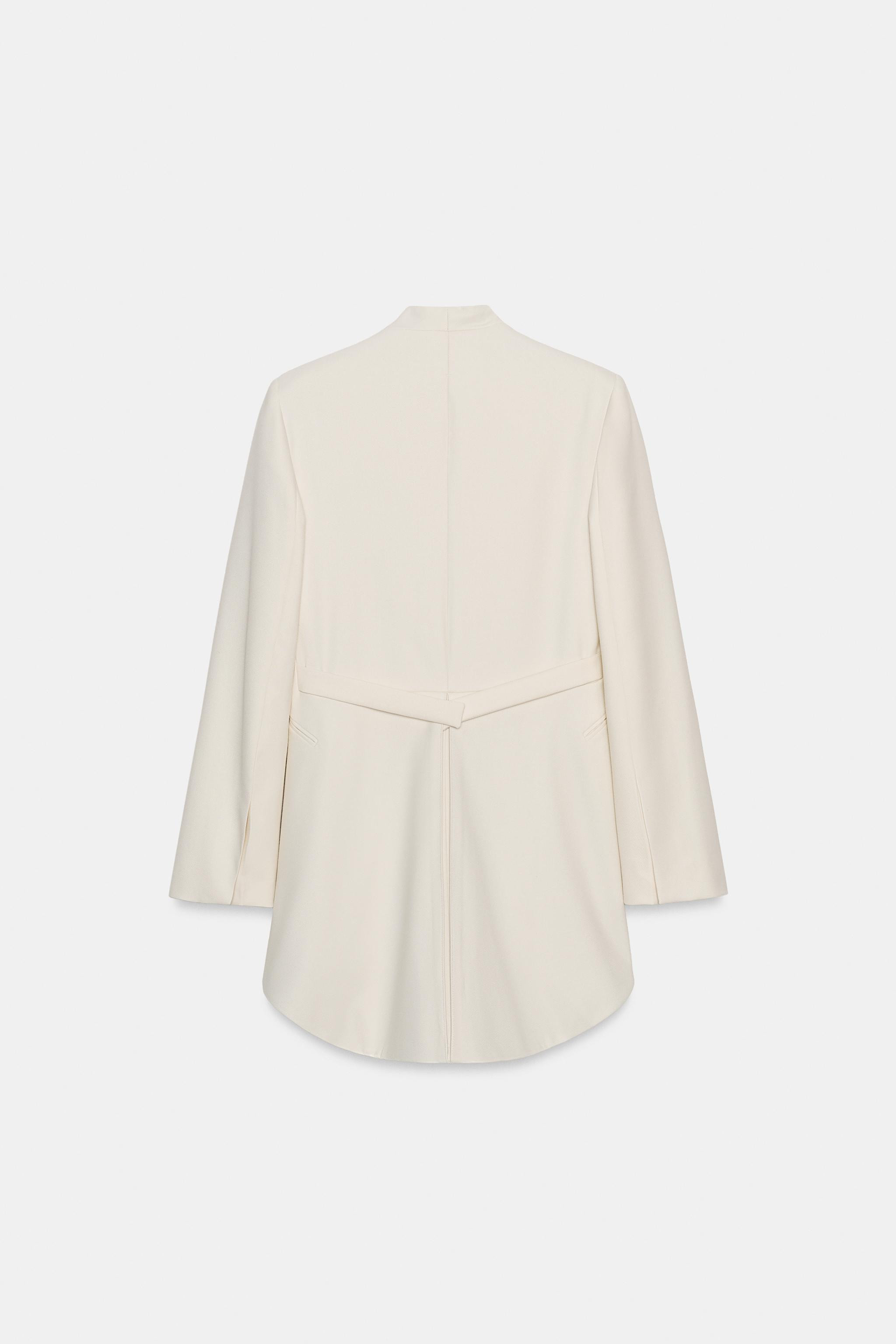 ZW COLLECTION LAPELLESS LONG BLAZER | Zara US
