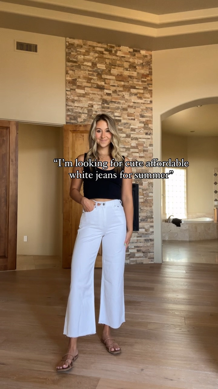 Always looking for affordable jeans and these white cropped wide leg jeans are so cute! Abercrombie always has the best jeans and these ones are so good for summer! 

#LTKFindsUnder100 #LTKStyleTip