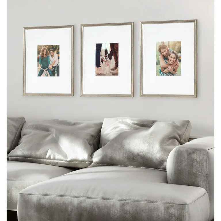 Kate and Laurel 8 x 10, 16 x 20 Silver Wall Picture Frame (3 Count) - Walmart.com | Walmart (US)