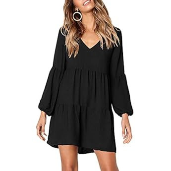 The Drop Women's @caralynmirand Ruffle-Neck Tiered Mini Dress | Amazon (US)