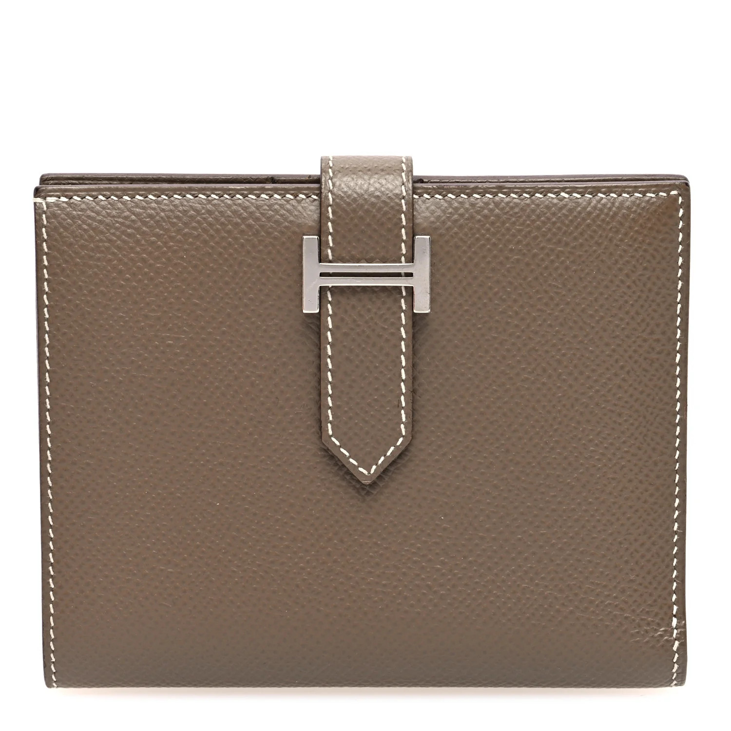 Epsom Bearn Compact Wallet Etoupe | FASHIONPHILE (US)
