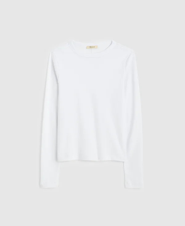 The '90s Long-Sleeve Tee in Compact Cotton | Madewell