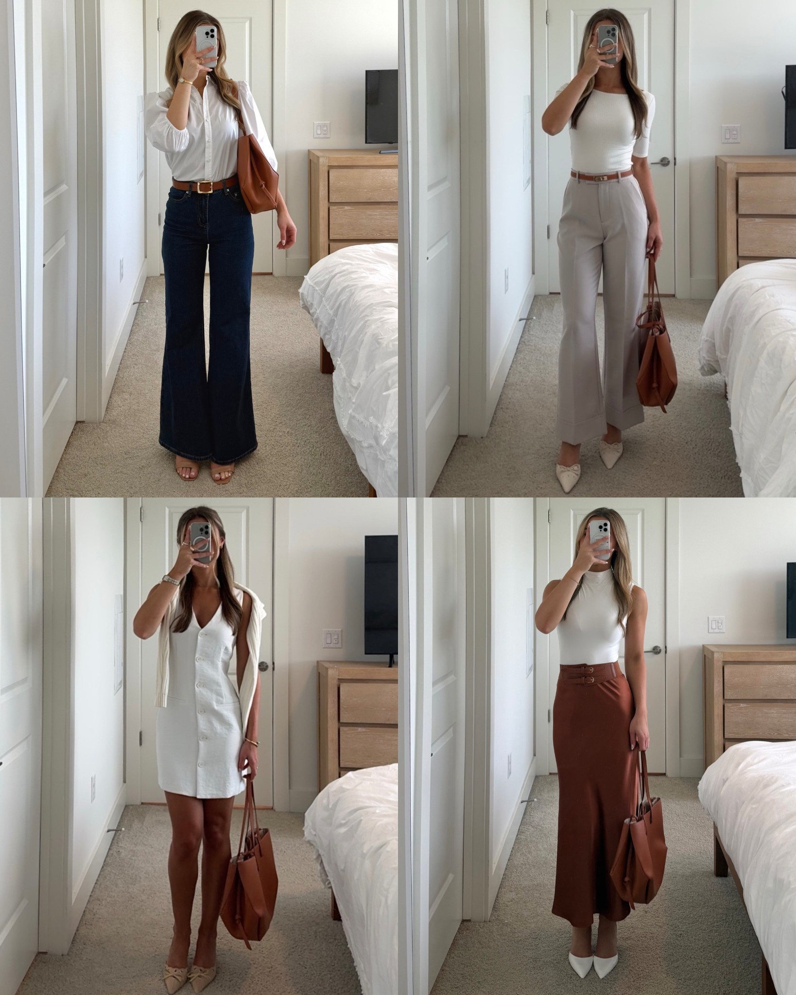 Tan + White office outfit styling inspo 💼🤍

#LTKWorkwear