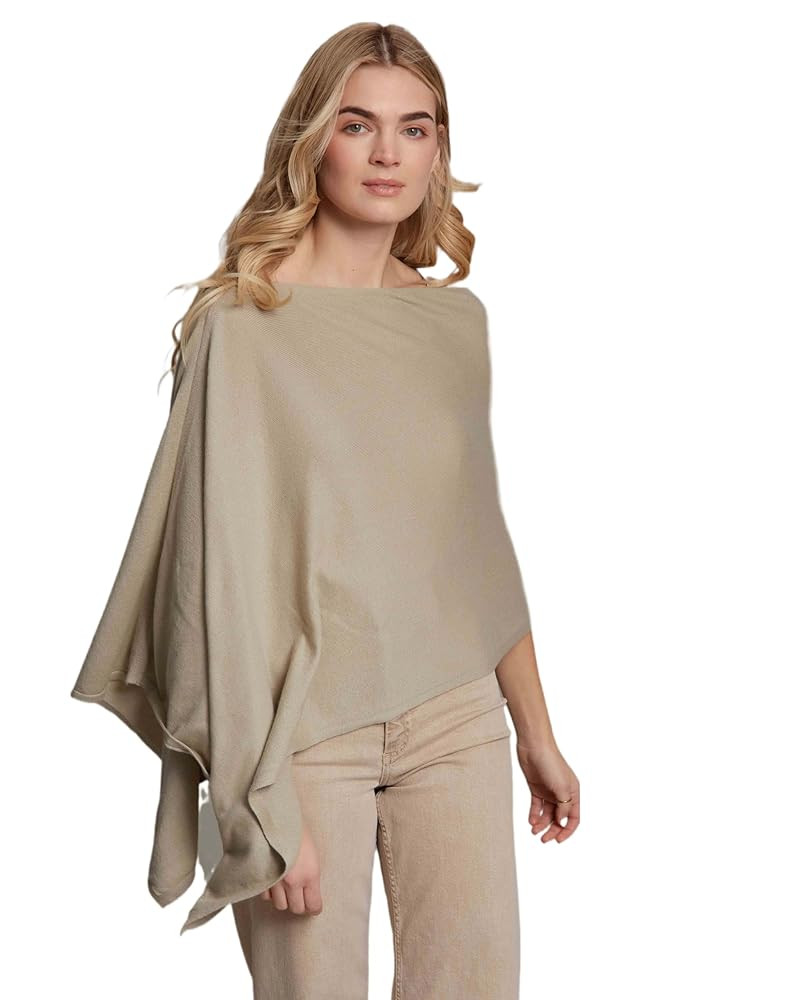 Caroline Grace Cashmere Blend Poncho by Alashan Lightweight & Super Soft - 95% Cotton 5% Cashmere... | Amazon (US)