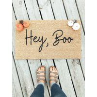 Hey, Boo Doormat - Fall Halloween Home Decor Custom | Etsy (US)