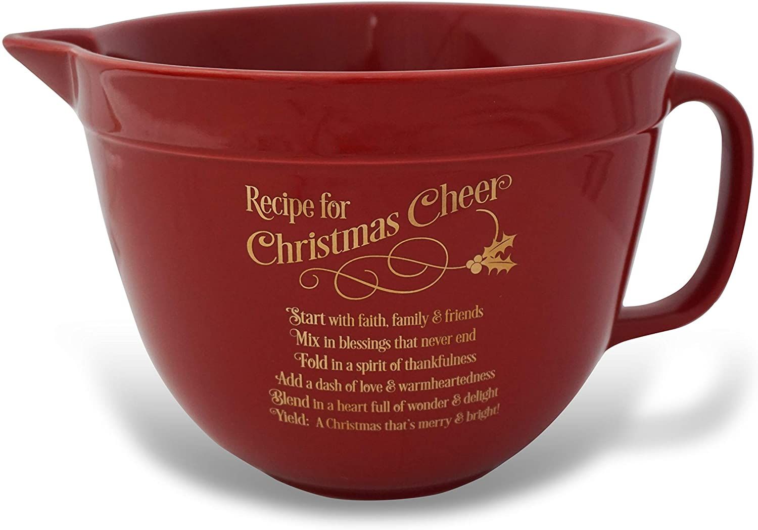 Abbey Gift (Abbey & CA Gift Red Recipe for Xmas Cheer Mixing Bowl, Multi - Walmart.com | Walmart (US)