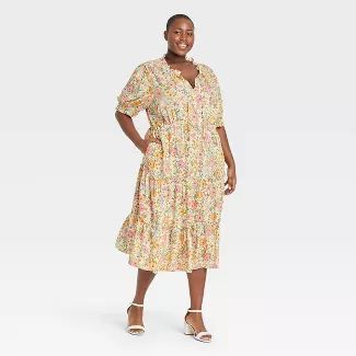 Women's Puff Elbow Sleeve Dress - Who What Wear™ | Target