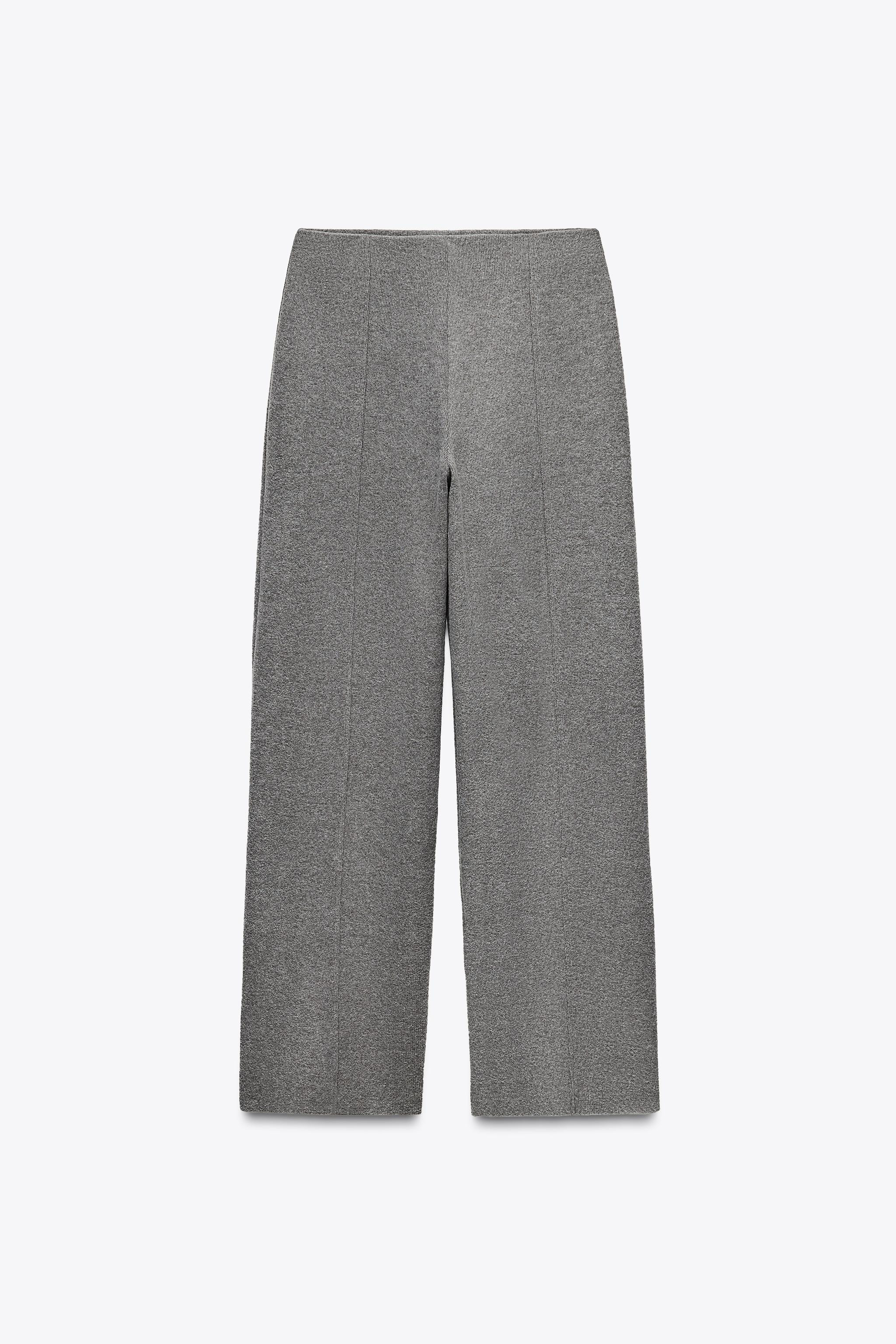 High-waist, straight-leg trousers with an elasticated waistband. Seamless hems. | Zara UK