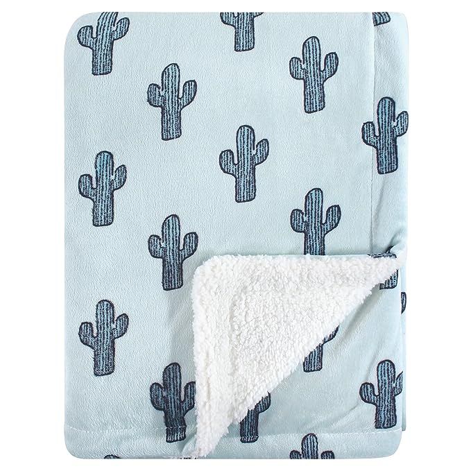 Yoga Sprout Unisex Baby Mink and Sherpa Plush Blanket, Cactus, One Size | Amazon (US)