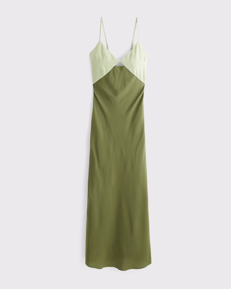 Women's Cutout Slip Maxi Dress | Women's New Arrivals | Abercrombie.com | Abercrombie & Fitch (US)