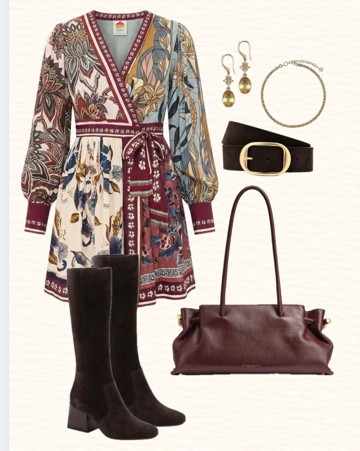 Fall outfit for women. Autumn style dress. Leather bag. Suede belt. Suede boots. Knee high boots.

#LTKSeasonal #LTKootd #LTKWorkwear