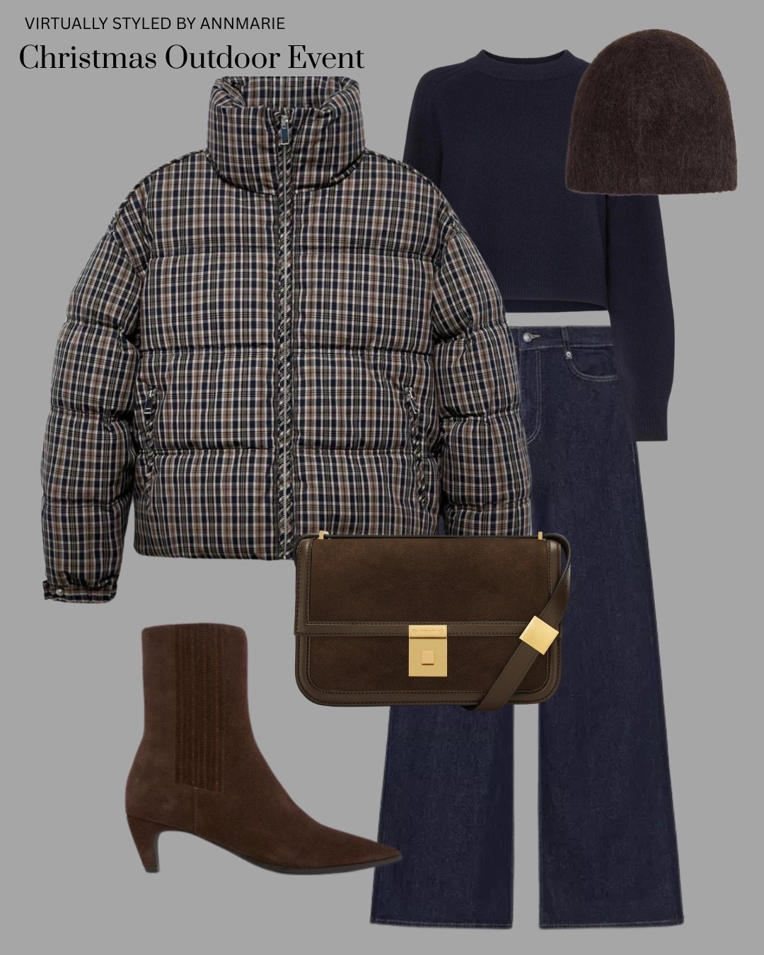 Winter outfit with checked puffer 

#LTKwinter #LTKstyletip