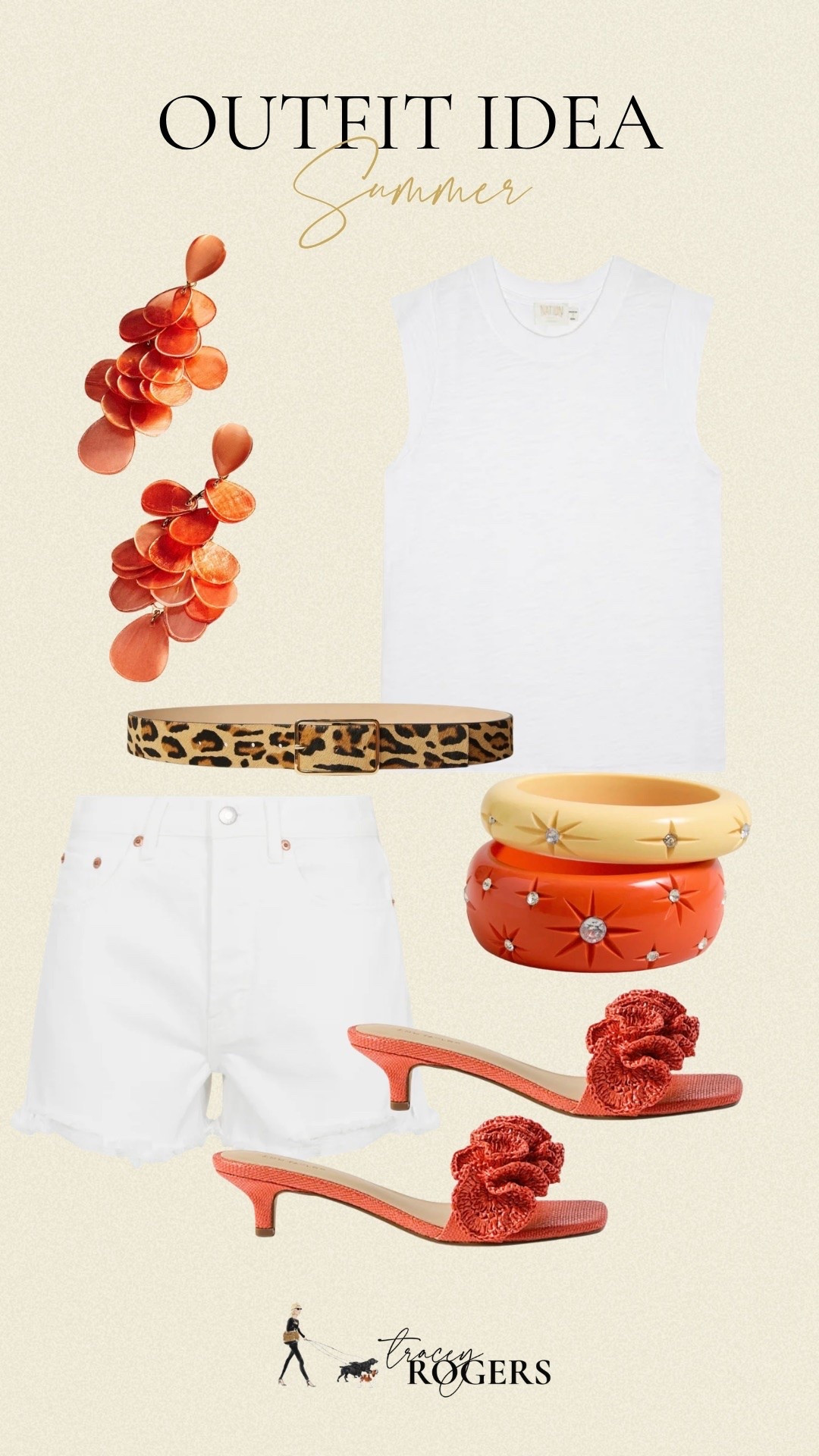 Summer outfit idea! I’m a HUGE fan of orange! I especially love it in the summer!

Use code TRACEY15 for 15% off the shorts!

#LTKootd #LTKOver40