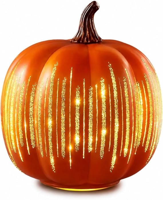 Starry Night Resin Pumpkin Light, Luminous Twinkle Night Light (Orange) | Amazon (US)