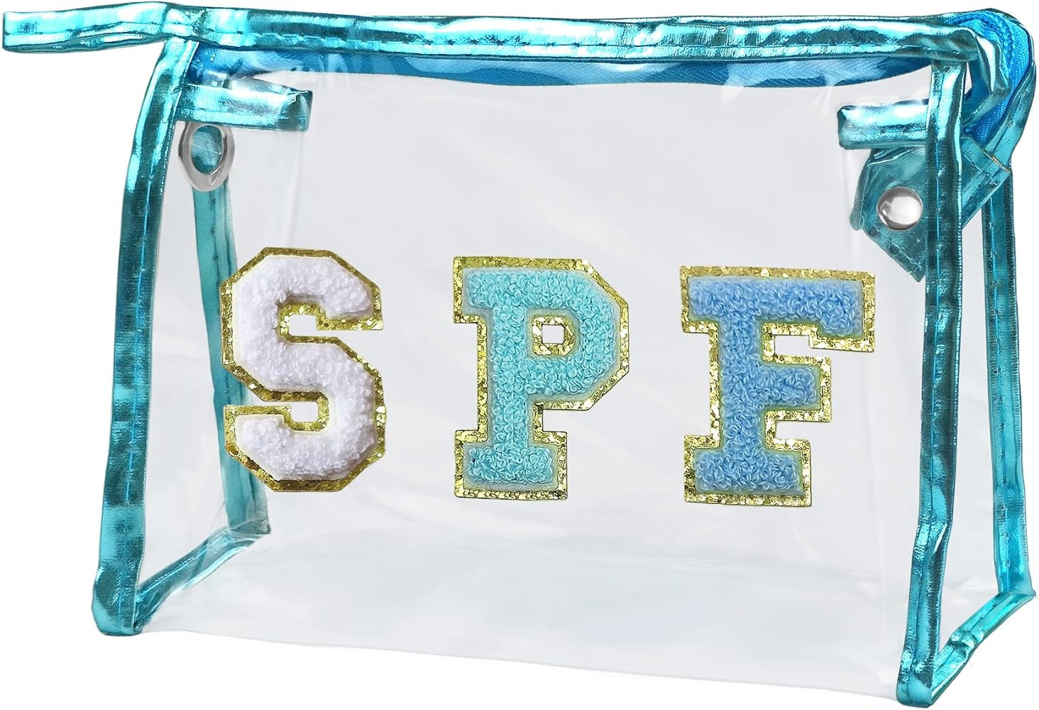 Clear Makeup Bag Preppy Sunscreen Pouch Small Beach Pool Summer Stuff Travel Must Have Cosmetic T... | Amazon (US)