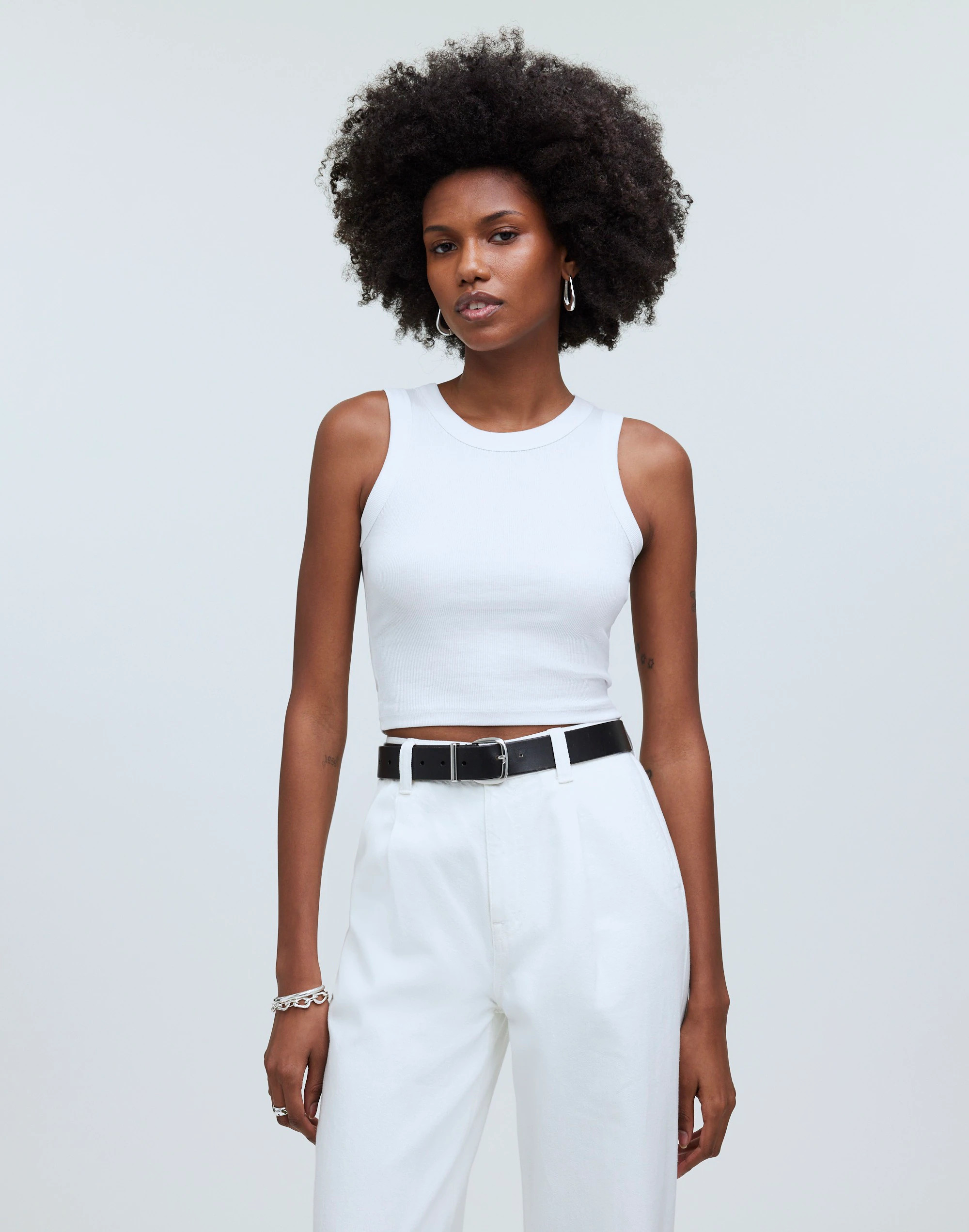 Supima&reg; Rib Crop Tank | Madewell | Madewell