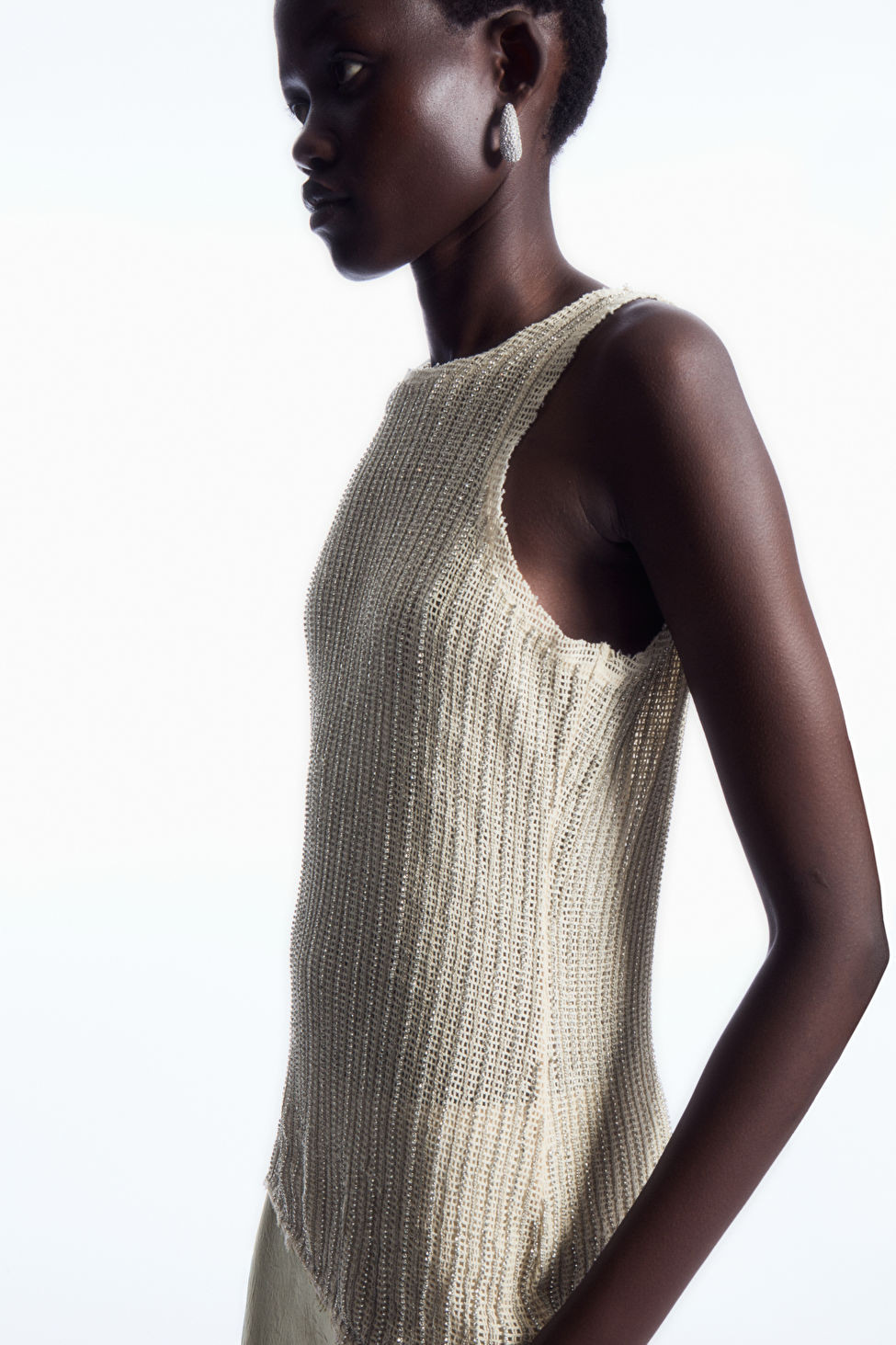 EMBELLISHED MESH TANK TOP | COS UK