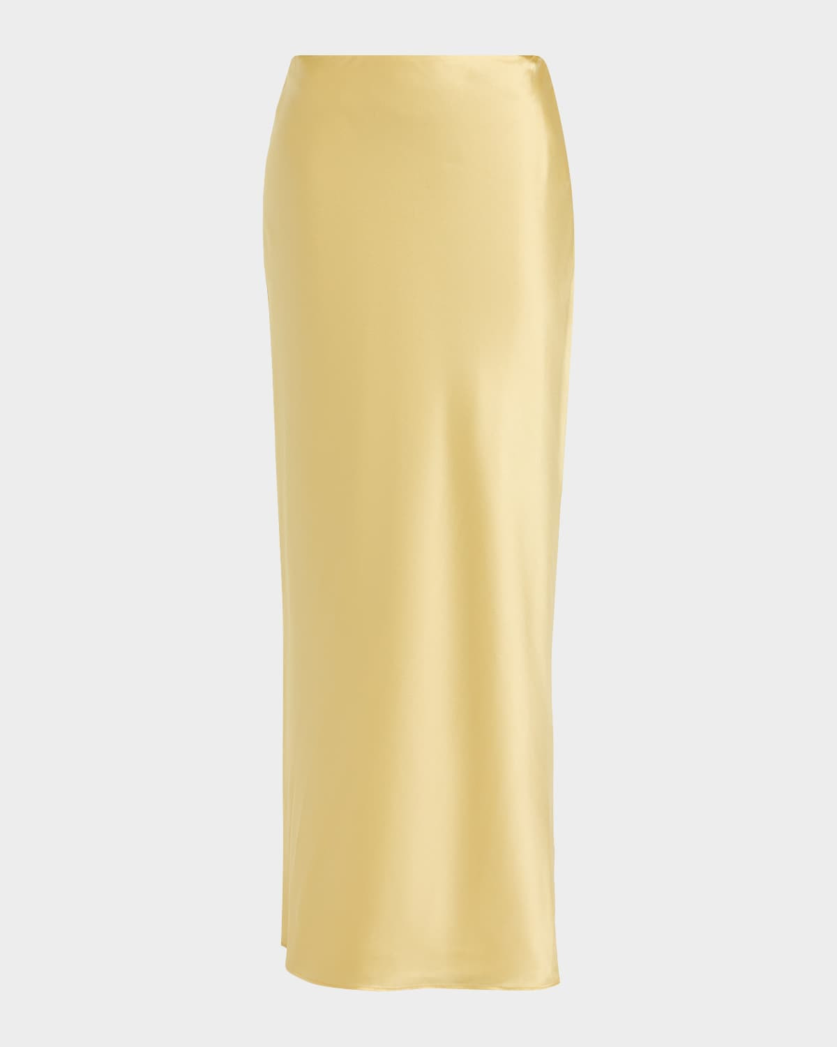 Chantel Straight Bias-Cut Satin Maxi Skirt | Neiman Marcus