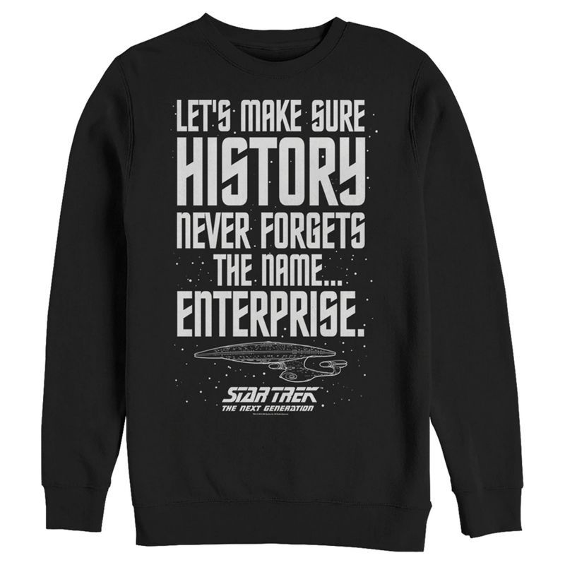 Men's Star Trek: The Next Generation Let's Make Sure History Never Forgets The USS Enterprise Swe... | Target