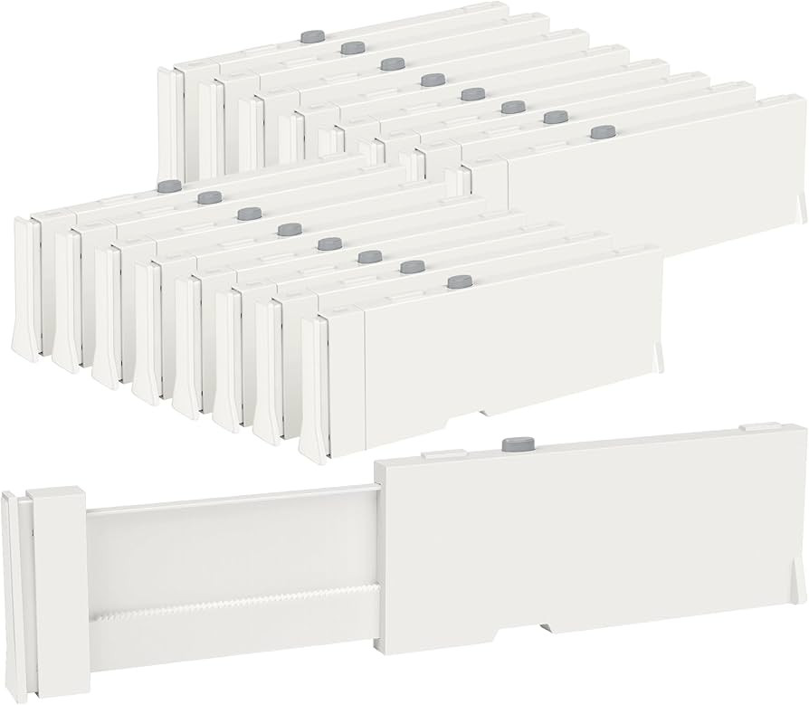 Vtopmart Drawer Dividers for Clothes 16 Pack, Adjustable 4" High Expandable from 11.6"-17" Dresse... | Amazon (US)