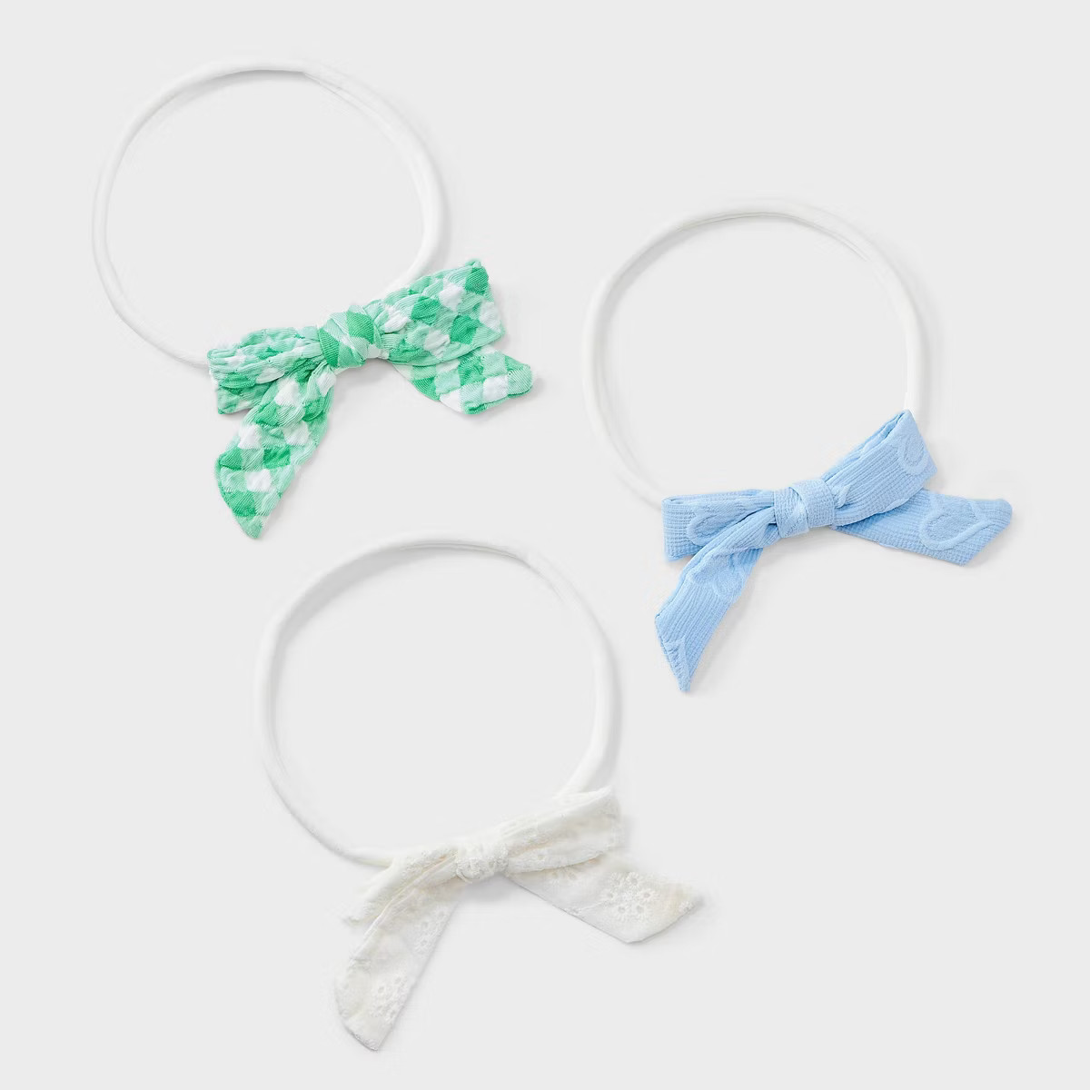 Girls' 'Hearts/Eyelet/Gingham' Bows Headwrap - Cat & Jack™ | Target