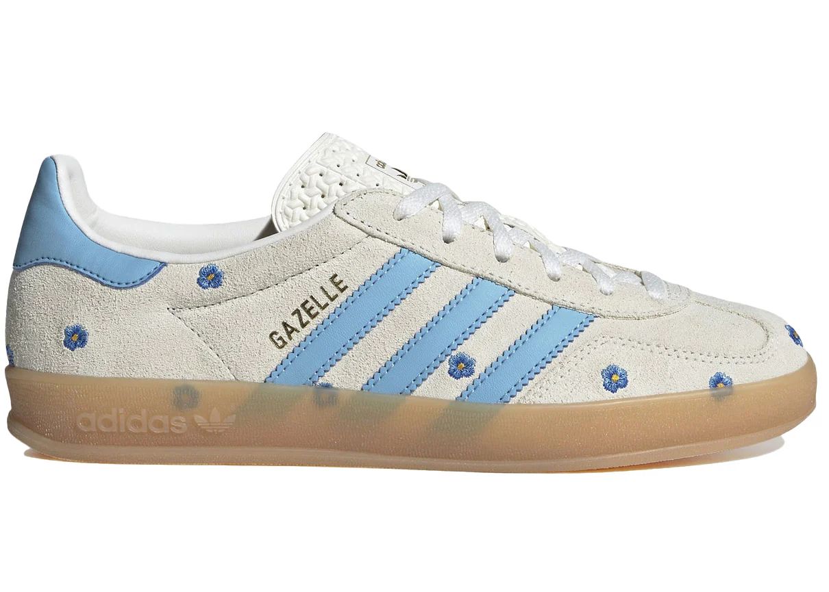 ADIDAS GAZELLE INDOOR LIGHT BLUE FLORAL (W) | The Edit LDN