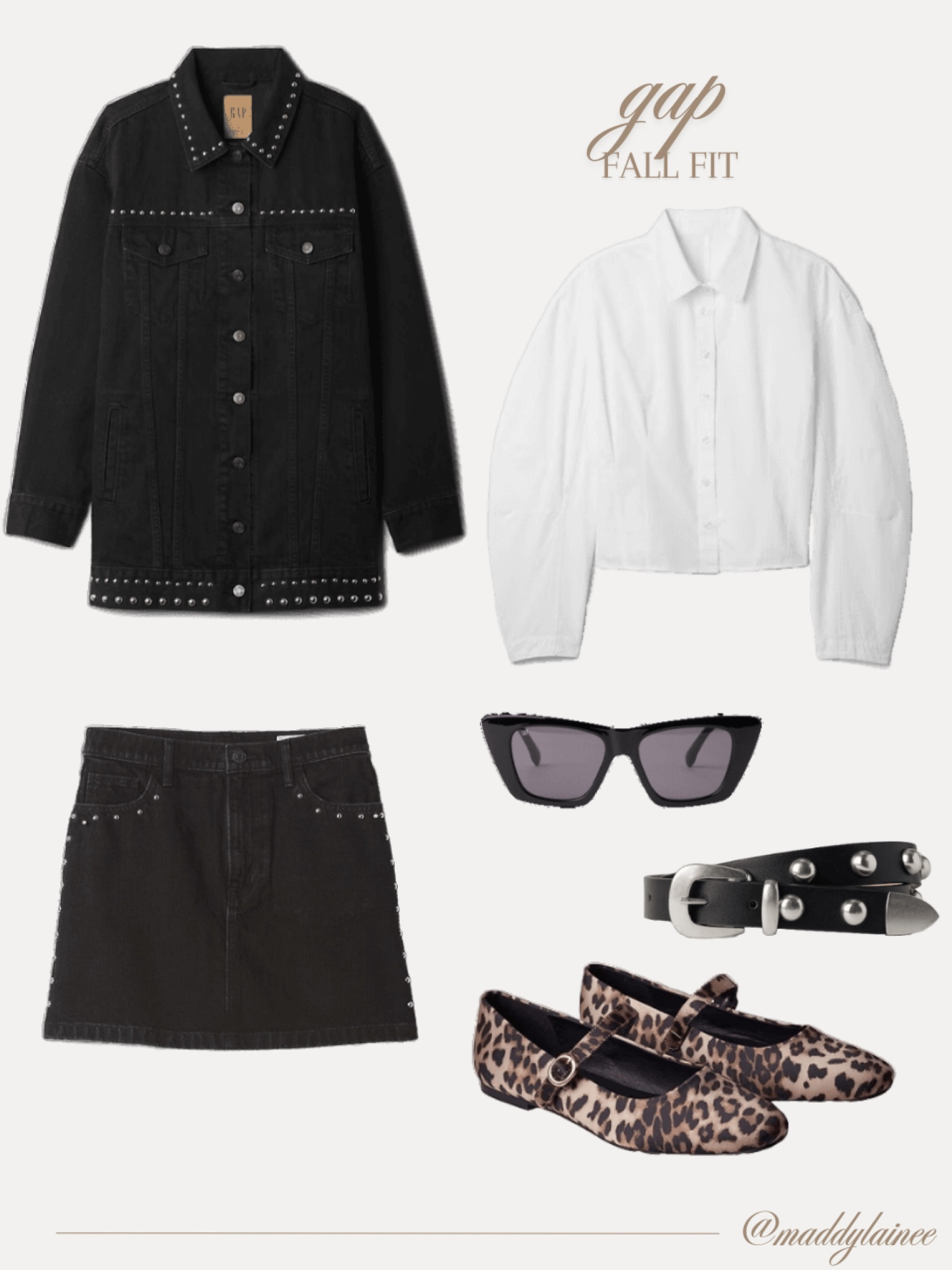 Studded denim & a pop of print for the perfect cool girl look of fall! All at Gap 🩶🐆

#LTKStyleTip #LTKSeasonal #LTKFallSale