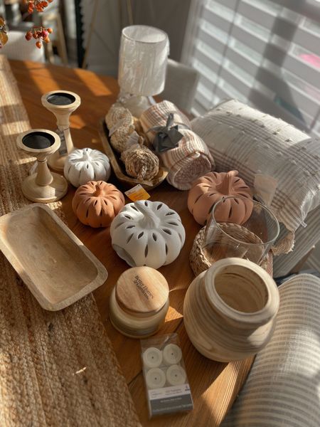 Easy, simple, cozy & neutral — my absolute fave! 🍂✨ sharing TWO ways to style any smaller table top space w/ these warm tone pieces I LOVED from Walmart for under $50🎃

✨🍂 #walmartpartner #IYWYK #WalmartFinds / fall decor / home decor / easy design / wood tones / candle / pumpkins / terracotta / wicker / cozy home 

#LTKfindsunder50 #LTKSeasonal #LTKhome
