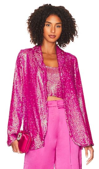 Dance Blazer in Pink Disco Sequin | Revolve Clothing (Global)