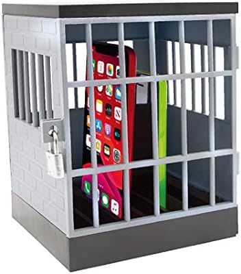 Sturdy Cell Block Cell Phone Jail with Lock and Keys,Smartphone Stand Holders Classroom Home Tabl... | Amazon (US)