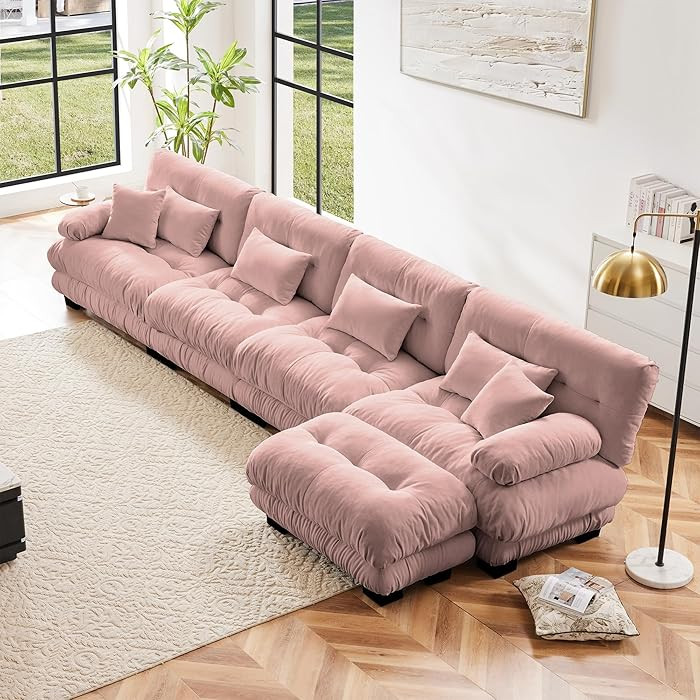 Free Combination, Modular Sectional Sofa,L Shaped Couch for Living Room, 4-Seater Comfy Cloud Cou... | Amazon (US)