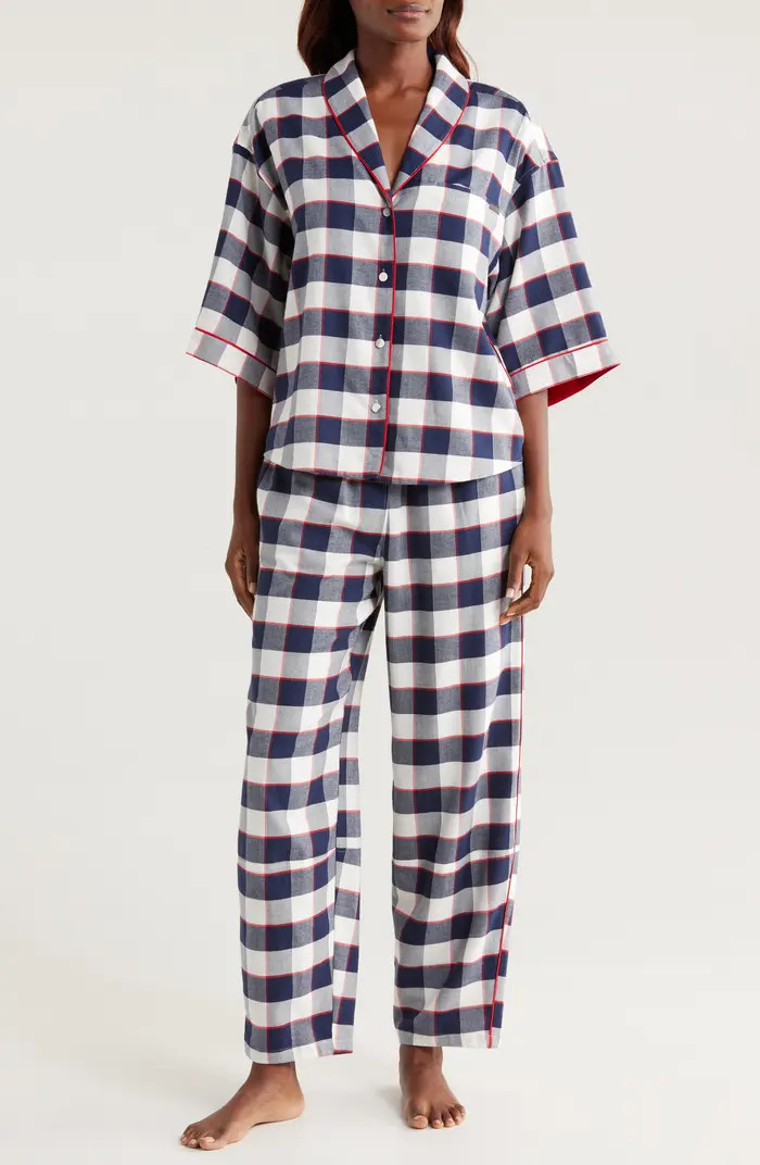 Check Cotton & Modal Flannel Pajamas | Nordstrom