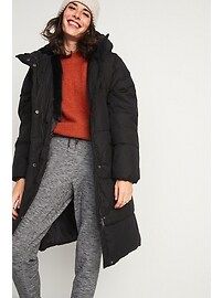 Faux-Fur Lined Hooded Long Puffer Coat for Women | Old Navy (US)