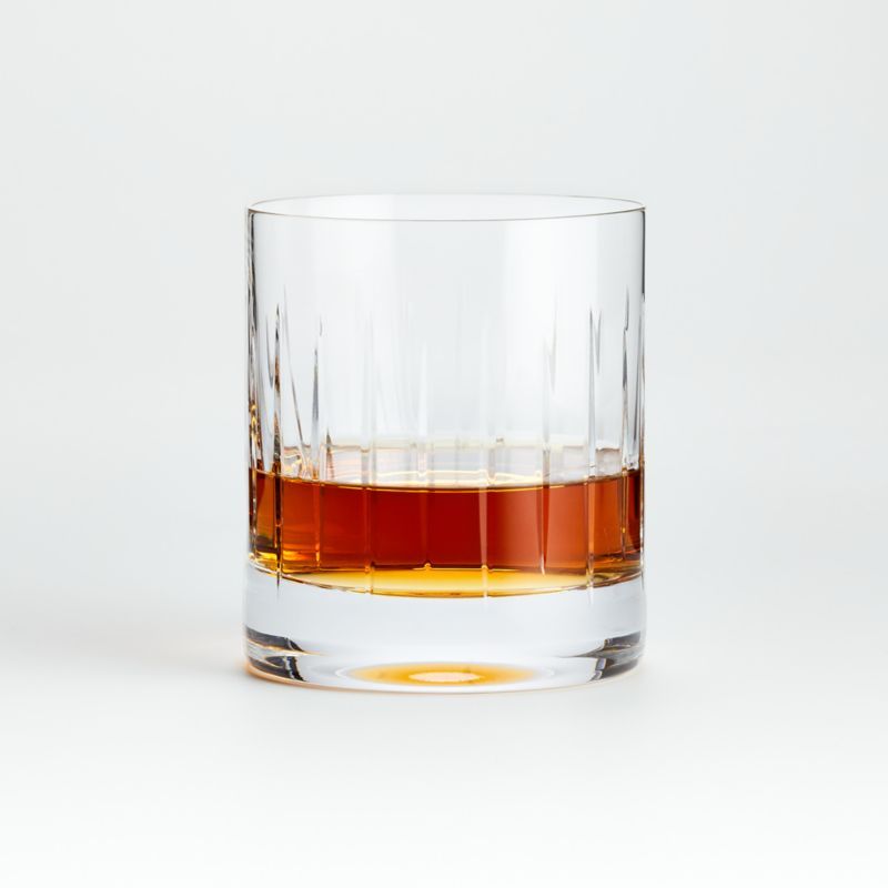 Vance Cut-Glass Double Old-Fashioned Glass + Reviews | Crate & Barrel | Crate & Barrel