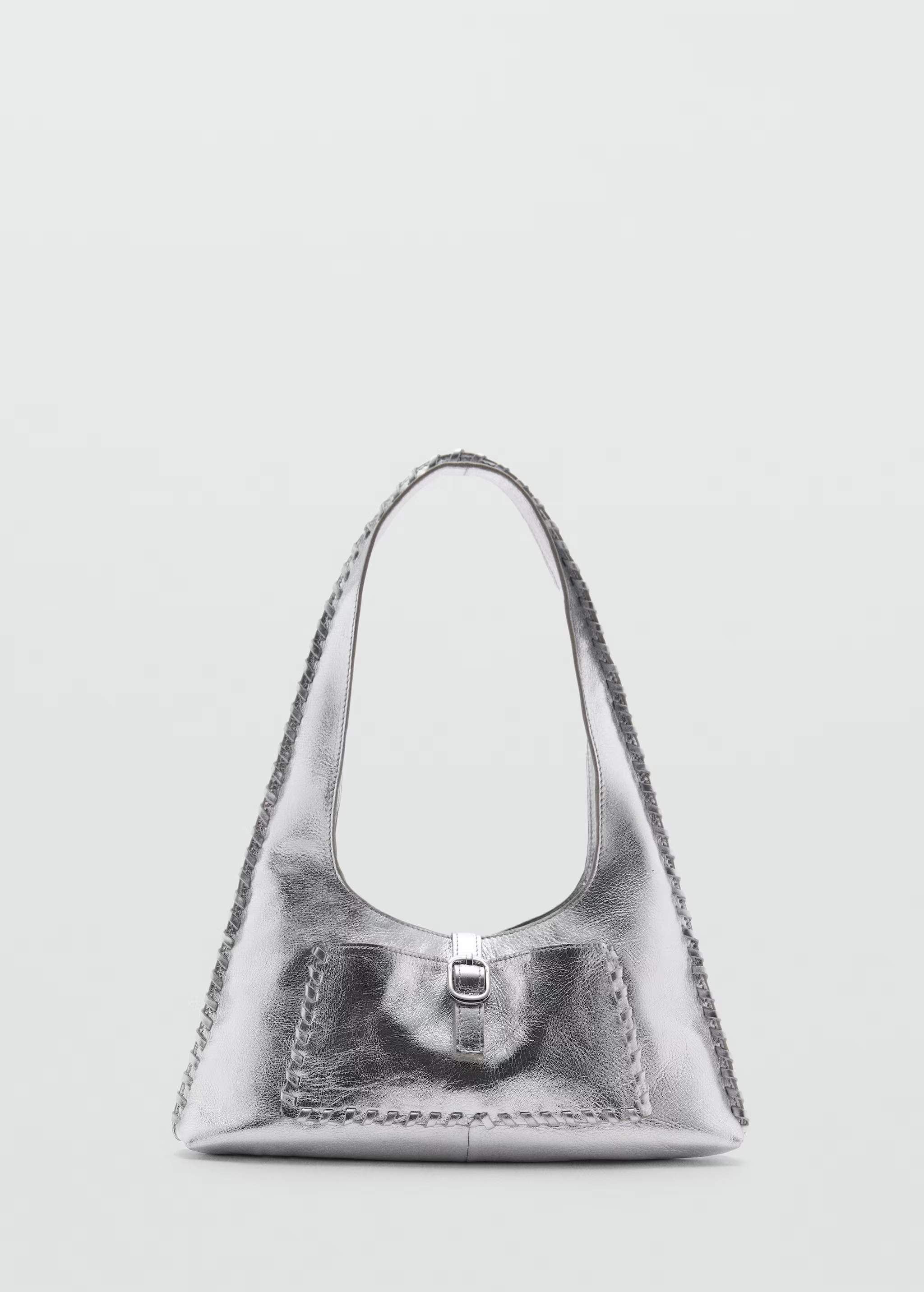 Leather metallic bag - Women | MANGO United Kingdom | MANGO (UK)