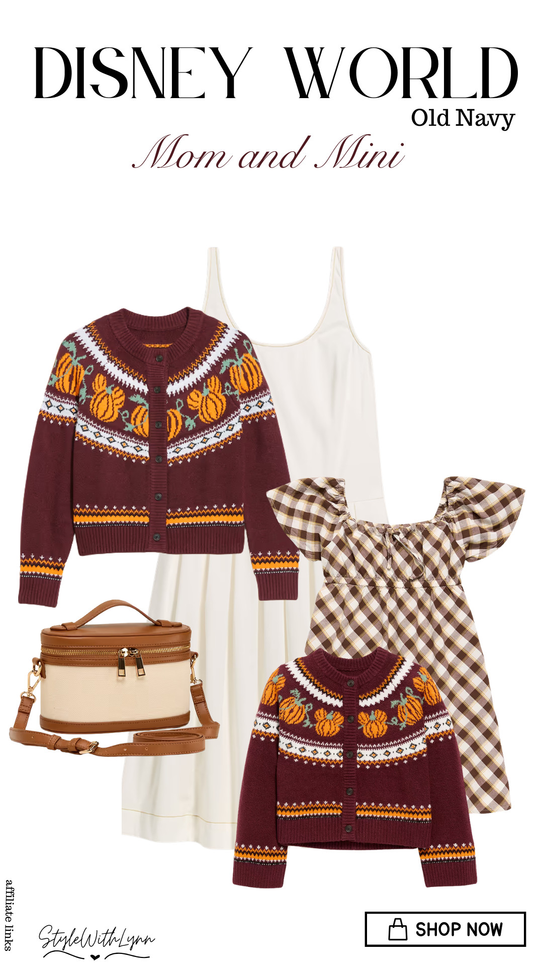 🍂🎃 Fall at Disney just got a whole lot cuter! 🎃🍂

Give your Disney World trip the perfect Mom and Mini fall outfit moment with these cozy pumpkin-inspired looks! 🤎 The burgundy pumpkin cardigans paired with classic gingham create the cutest Disney Halloween outfit inspiration, festive without being over-the-top, and perfect for those cooler fall park evenings.

👩‍👧 Mom & Mini matching style
🎃 Disney Halloween outfit inspiration
🍂 Cozy fall Disney outfits
🤎 Gingham and pumpkin print perfection

✨ SHOP THE LOOKS: shop all the outfit details on my LTK!

💫 Follow for more Disney World outfit inspiration and magical finds!

#DisneyWorldOutfits #DisneyHalloween #DisneyOutfitInspo #DisneyMom #MomAndMini #MomAndMeOutfits #DisneyStyle #DisneyFashion #FallDisneyOutfits #HalloweenOutfitIdeas #DisneyWorldVacation #DisneyParkOutfits #PumpkinStyle #FallOutfitInspo #GinghamOutfit #StyleWithLynn 

 #LTKootd #LTKTravel #LTKKids