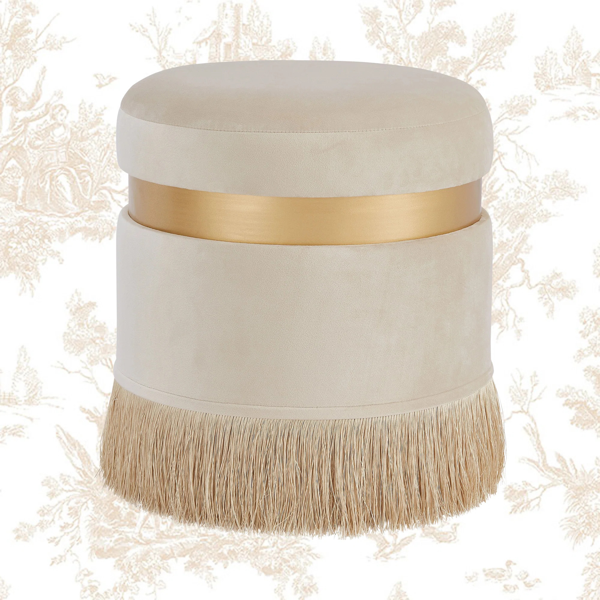 Laurelai Velvet Ottoman | Wayfair North America