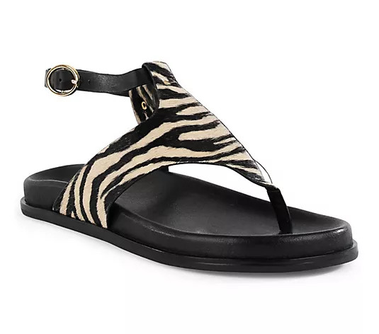 Seychelles Comfort Footbed Leather Thong Sandal - In the Zone - QVC.com | QVC