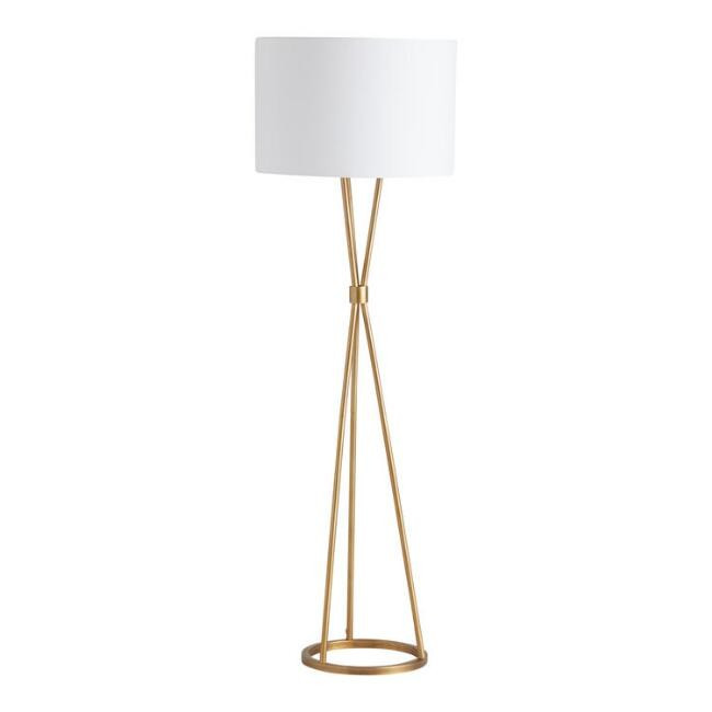 Leo Antique Gold Tripod Floor Lamp | World Market
