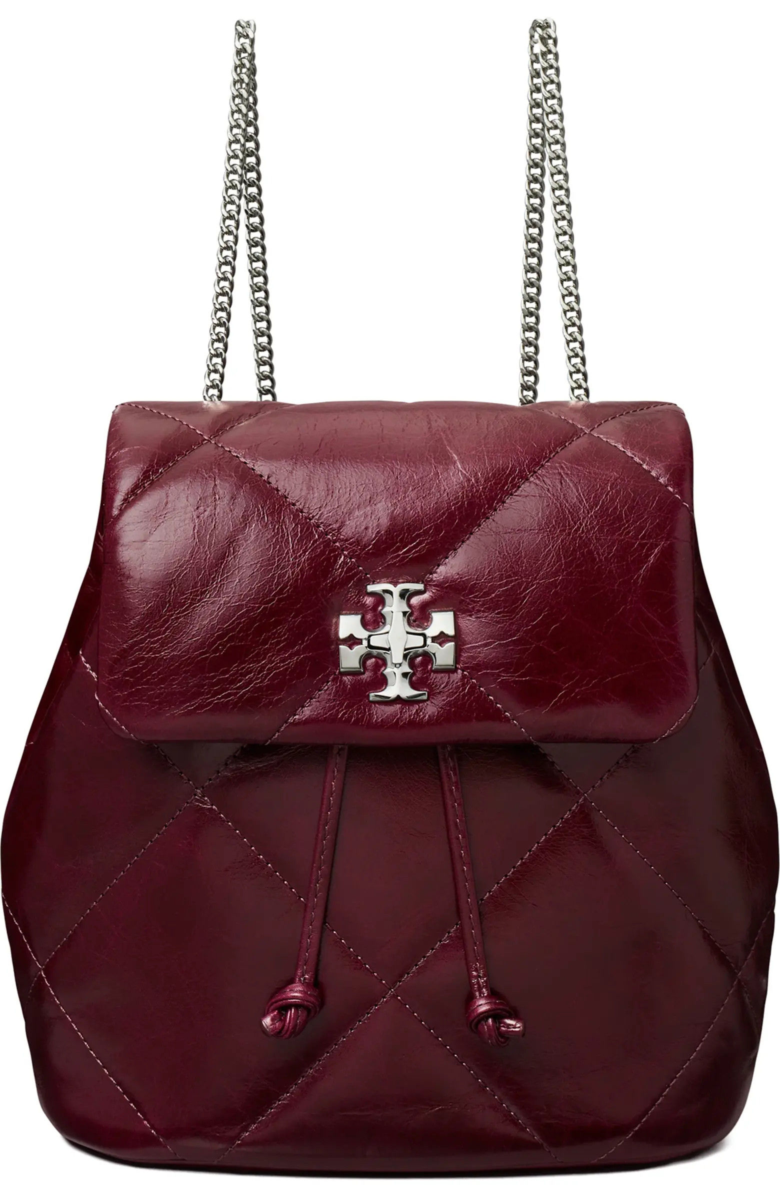 Kira Distressed Diamond Quilted Leather Backpack | Nordstrom