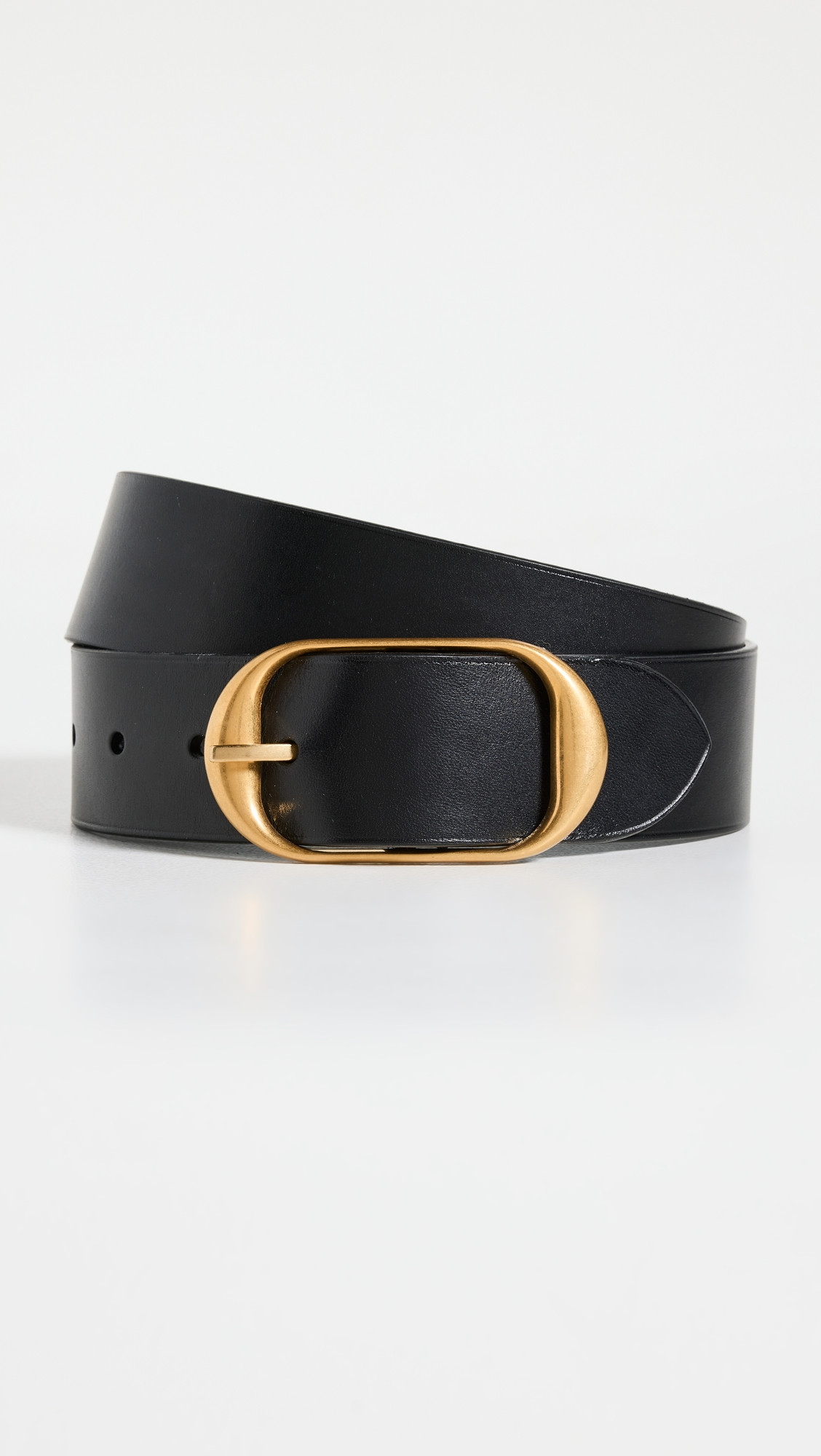 Nili Lotan Nili Belt Black/Antique Brass 90 | Shopbop